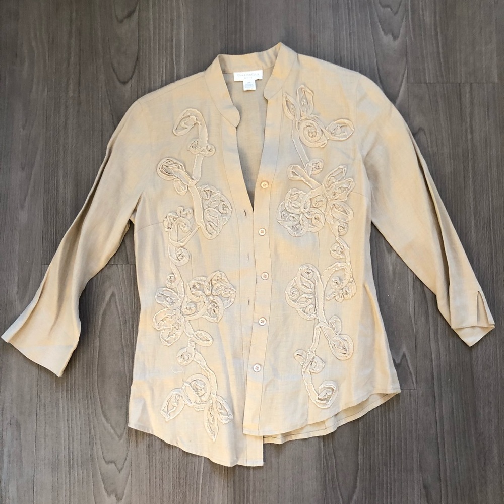 Charter Club 3/4 Linen Tunic